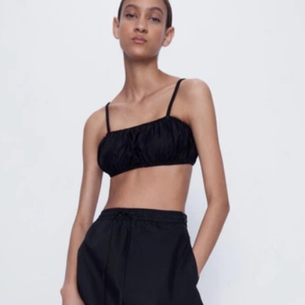 ZARA | Cotton Bra Crop Tank Top | Sz. M